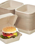 Sugarcane Burger Boxes - 15cm (6")
