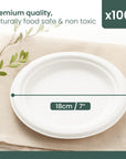 Round Sugarcane Plates - 18cm (7")