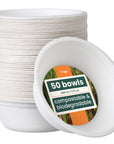 Round Sugarcane Bowls - 16cm (6") (500ml)