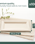 Sugarcane Trays - 26cm (10")