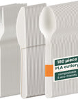 White PLA Cutlery Set