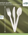White PLA Cutlery Set