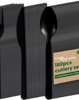 Black PLA Cutlery Set