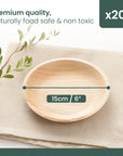 Round Palm Leaf Dessert Plates - 15cm (6")
