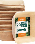 Square Palm Leaf Bowls - 450ml (16floz)