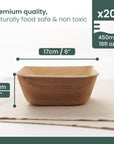 Square Palm Leaf Bowls - 450ml (16floz)