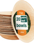 Round Palm Leaf Bowls - 425ml (15floz)