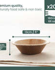 Round Palm Leaf Sauce Bowls - 180ml (7floz)