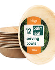 Round Palm Leaf Serving Bowls - 700ml (24floz)