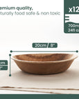 Round Palm Leaf Serving Bowls - 700ml (24floz)