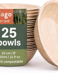Round Palm Leaf Serving Bowls - 700ml (24floz)