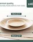 Round Palm Leaf Mixed Plate Set