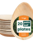 Teardrop Palm Leaf Plates - 15cm (6")