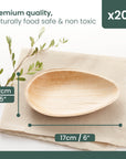 Teardrop Palm Leaf Plates - 15cm (6")