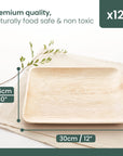 Large Palm Leaf Trays - 25x30cm (10x12")