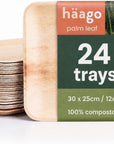 Large Palm Leaf Trays - 25x30cm (10x12")