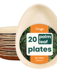 Teardrop Palm Leaf Plates - 25cm (10")