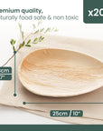 Teardrop Palm Leaf Plates - 25cm (10")
