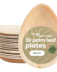 Teardrop Palm Leaf Plates - 15cm (6")