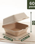 Sugarcane Burger Boxes - 15cm (6")