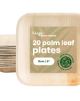Square Palm Leaf Dessert Plates - 15cm (6")