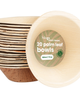 Round Palm Leaf Sauce Bowls - 180ml (7floz)