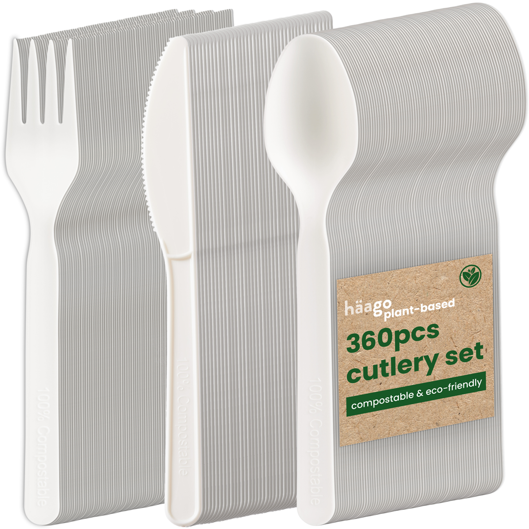 360pcs PLA Cutlery Set