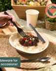 Black PLA Cutlery Set