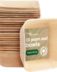 Square Palm Leaf Bowls - 450ml (16floz)