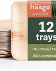 Large Palm Leaf Trays - 25x30cm (10x12")