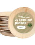 20 Round Palm Leaf Plates - 15cm (6")